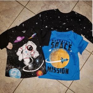 2T space shirts (3 items) bundle / lot